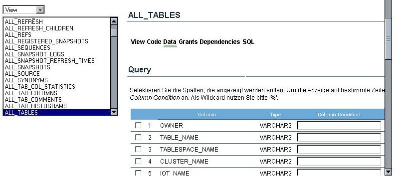 Datenquery Table 2